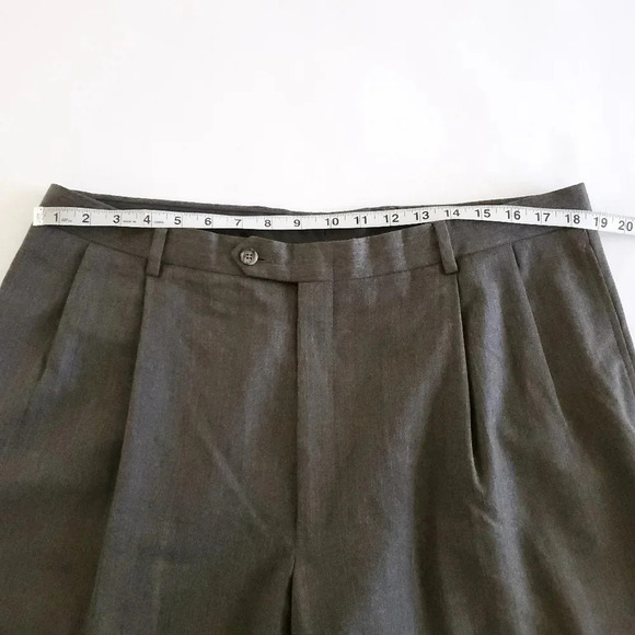 Hart Schaffner Marx 100% Wool Dress Pants Men's Size 40R Chicago Fit Pleated - Picture 10 of 12